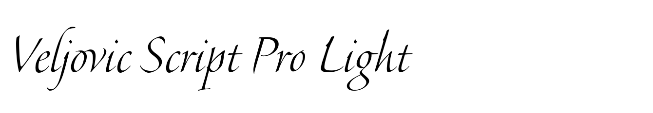 Veljovic Script Pro Light